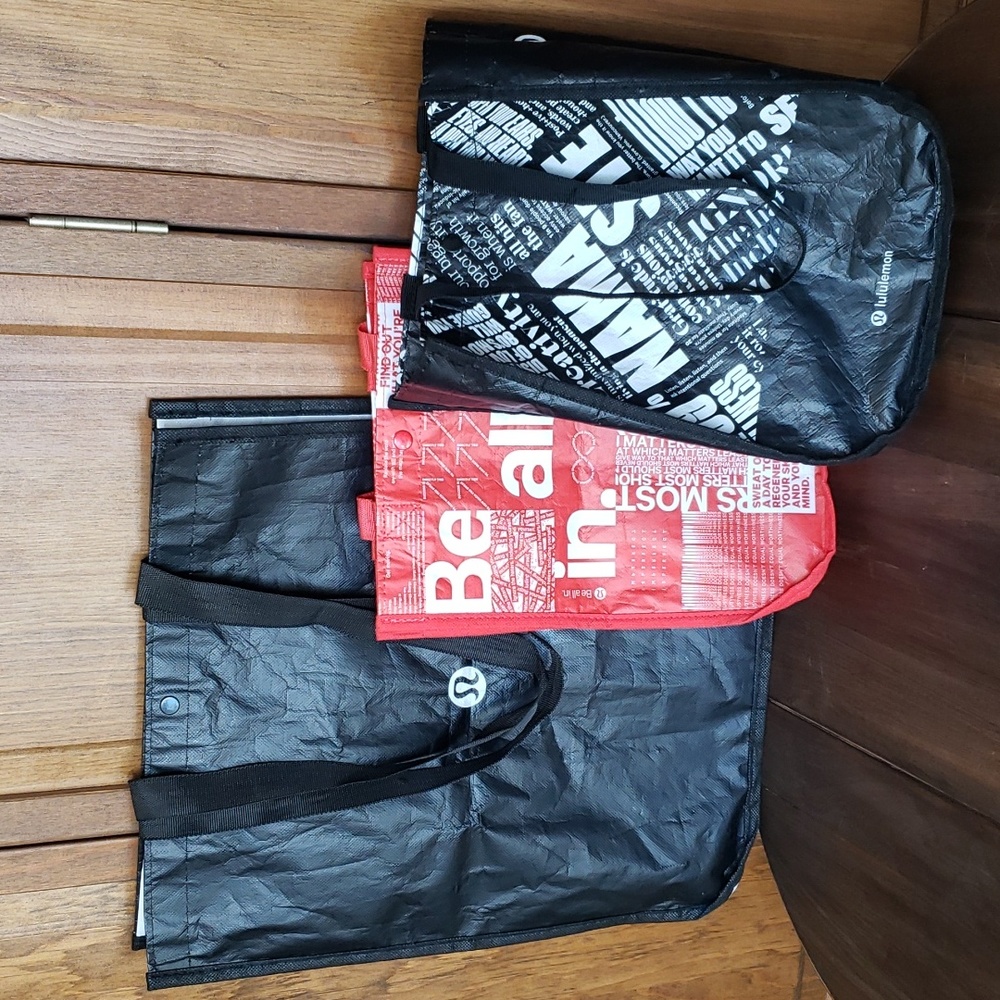 Lululemon Reuseable Shopping Tote Bags Bundle